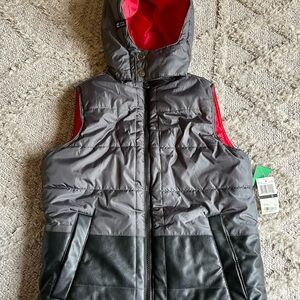 LRG Black and Gray Vest with Red Interior Mens small